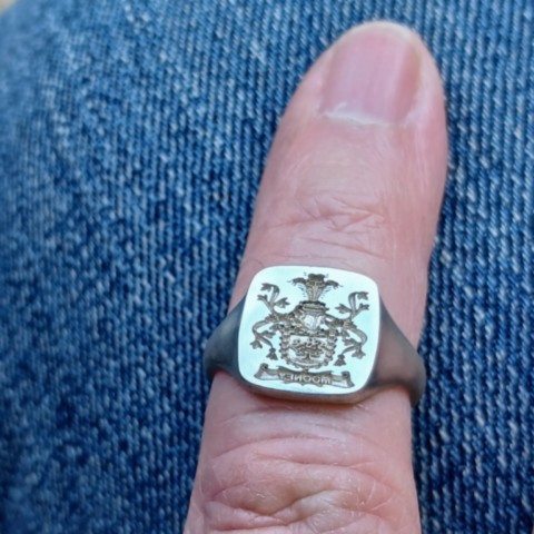 Any coat of arms seal engraved signet ring